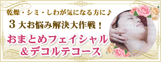 おまとめフェイシャル&デコルテコース